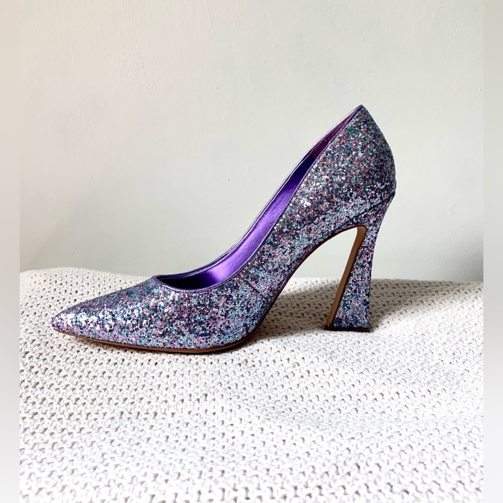 NINE WEST Purple Sequin Pumps